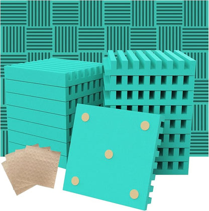 Sound Proof Foam Panels for Walls，1" X 12" X 12" Acoustic Foam Panels by HEROADNCKFOAM