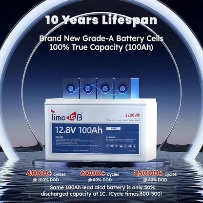 12V 100Ah Pro LiFePO4 Battery, 12 volt Lithium Battery - Image 4