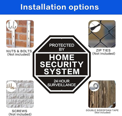 2Pack 10'' x 10'' Reflective Aluminum Home Security Sign, Weatherproof Yard - Image 4