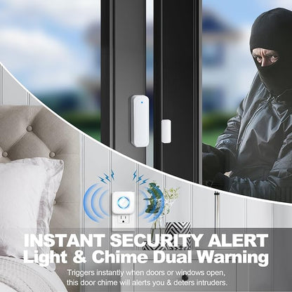Door Chime, Satisure Wireless Door Open Contact Sensor Alarm Chime, Door Ringer - Image 4