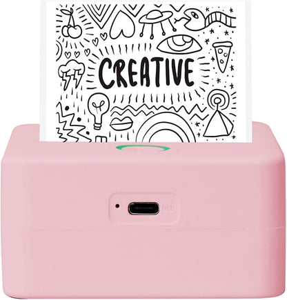 Mini Portable Thermal Printer, 200 Dpi Monochrome Label, Receipt and Image by Core+Innovations