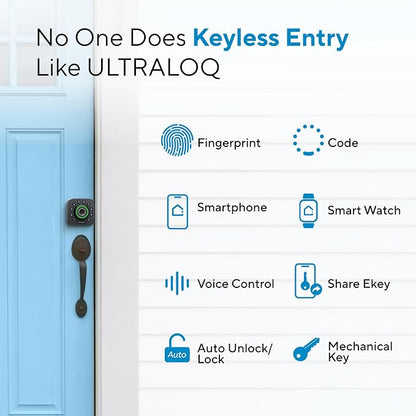 ULTRALOQ U-Bolt Pro Bluetooth Smart Lock, Smart Deadbolt Lock - Image 9