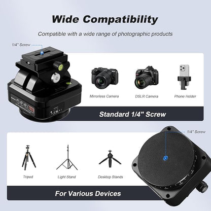 Soonpho M4 Pro Motorized Tripod Head, Rotating Panoramic Control 360° Pan Tilt - Image 7
