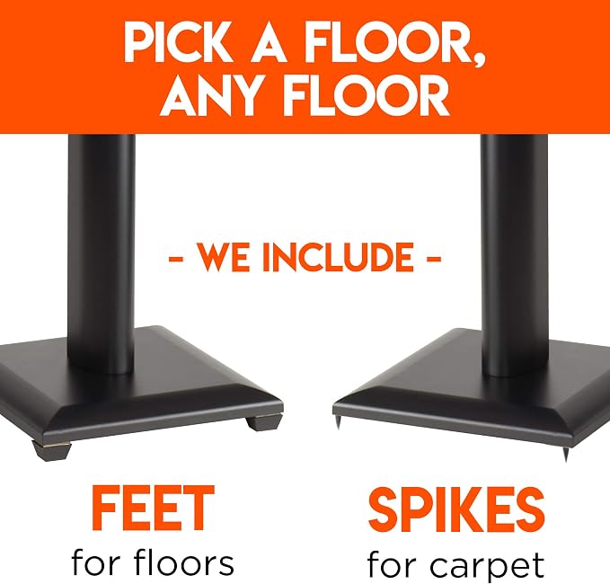 ECHOGEAR Premium Universal Floor Speaker Stands - Image 5