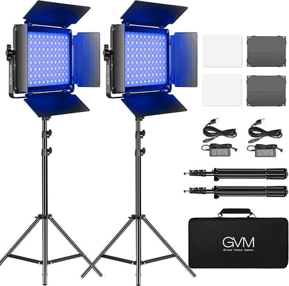GVM RGB LED Video Light with Bluetooth Control, 360° Full Color 1000D PRO Video by GVMGreatVideoMaker