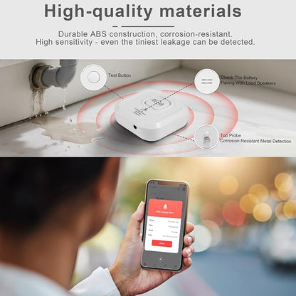 WiFi Water Leak Detectors 100dB Smart Water Sensor Alarm - Image 4
