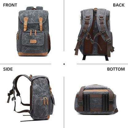 UBAYMAX Camera Backpack, DSLR SLR Waterproof Canvas Camera Bags Rucksack 15.6 - Image 2