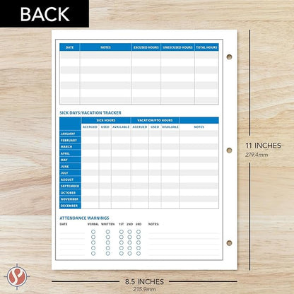 2025 Attendance Calendar Card Stock Paper – Great Employee Work Tracker | - Image 6