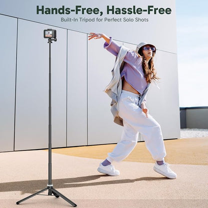 AKASO 63"/160cm Selfie Stick Extendable Tripod Stand Action Camera Accessories - Image 5