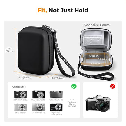 K&F CONCEPT Carrying Case for Digital Camera, Small Hard Shell Protective Case - Image 5