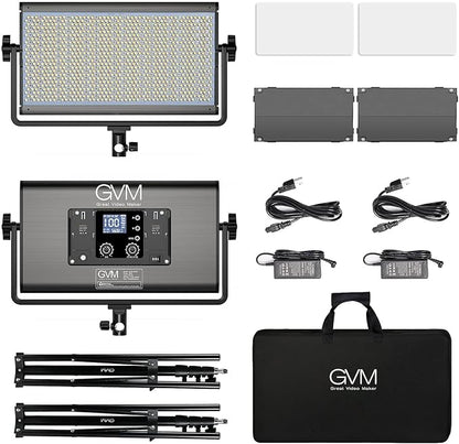 GVM 1500D RGB Video Light, 75W Dimmable Bi-Color Panel Light - Image 7