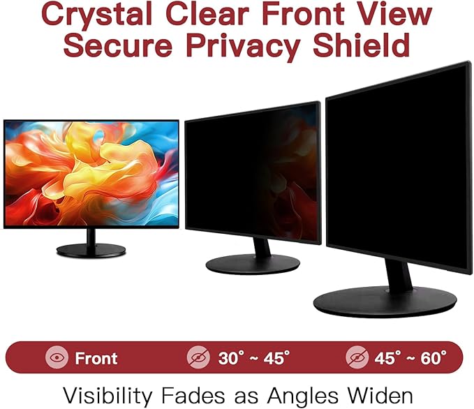 2 Pack 22 Inch Privacy Screen for Computer Monitor 16:10 Aspect Ratio, Eye - Image 2