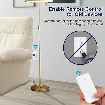 Remote Plug in On Off Switch, Wireless On/Off Light Switch Wall Mounted - Image 3