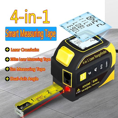 tape measure 4-in-1 laser Digital Measuring Tape & 60m/197ft Laser Distance - Image 4