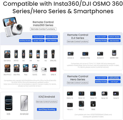 Wireless Remote Control for DJI OSMO 360/Action 6/5 Pro/ 4, for GoPro Hero - Image 2