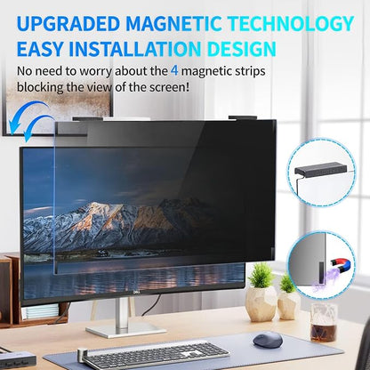 Magnetic Monitor Privacy Screen 27 inch, 9H Hanging Privacy Screen - Image 2