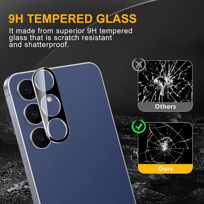 3 Pack Camera Lens Protector for Samsung Galaxy S25 Fe, Tempered Glass - Image 7