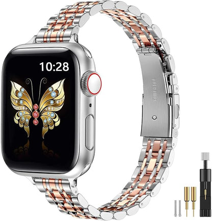 MioHHR Slim Metal Band Compatible by ProfessionalStainlessSteelWatchBandCase