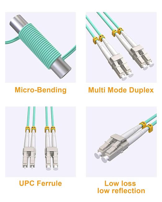 LC to LC Fiber Patch Cable, 10G/40G OM3 Fiber Optical Patch Cables Multimode - Image 4