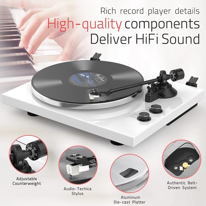 Record Player Turntables with Wireless Output Connectivity Vinyls Players - Image 3