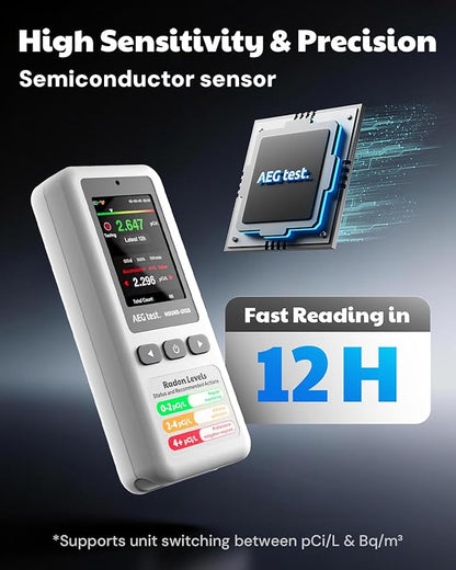 HOUND-1011S Portable Radon Detector, High-Accuracy Sensor - Image 2