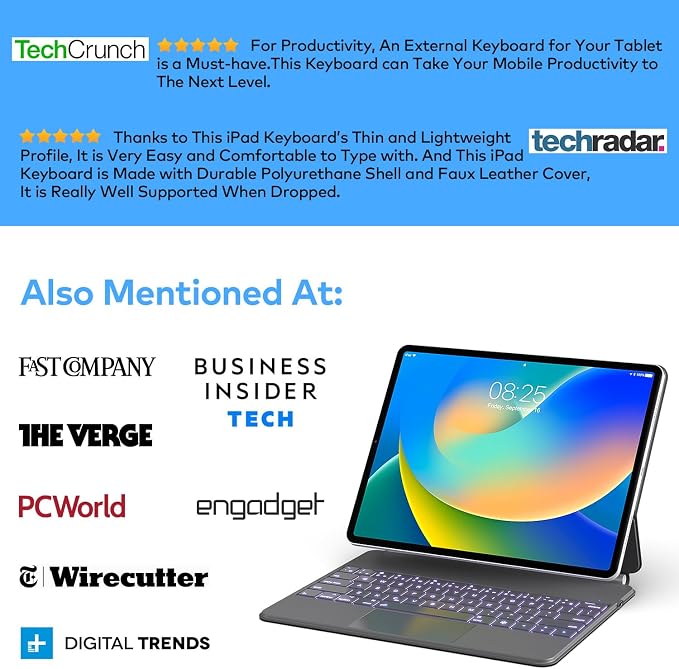 Keyboard Case for iPad Air 11-inch & iPad Pro 11 inch – Magic-Style Magnetic - Image 6