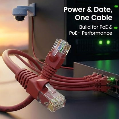 GEARit Cat 6 Patch Cables 1 ft Red Cat6 Patch Cables 1ft Red/Ethernet Patch - Image 7