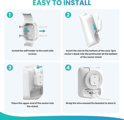 Wall Mount Holder for eero Pro 7 Router Mesh Wi-Fi System – No Messy Wires - Image 4