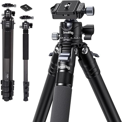SmallRig AP-10 Carbon Fiber Tripod, 52.4" Lightweight Compact Camera Tripod by SmallRig