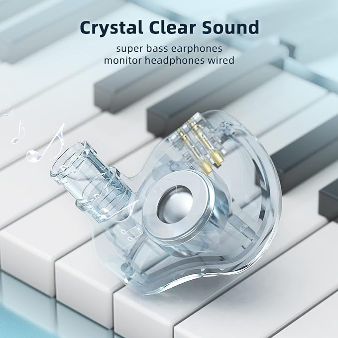 YINYOO KBEAR KS1 in Ear Monitor Bass Earbuds Wired Earbuds, Vocals Forwards - Image 3