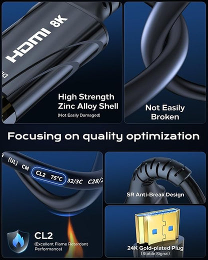 Long 8K Fiber Optic HDMI Cable 150FT - Image 3
