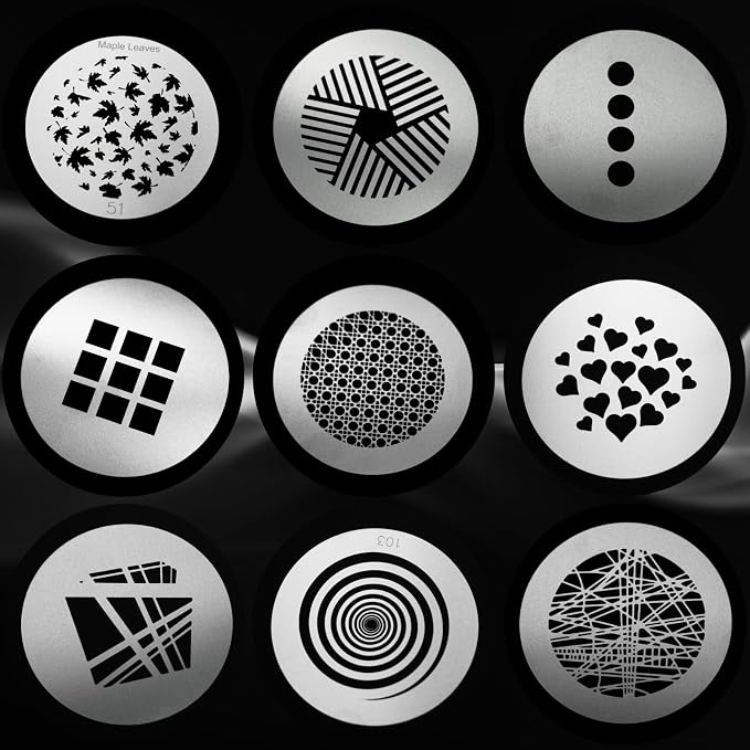 18Pcs Round Gobos Kit for Optical Snoot, 66mm/2.6in Metal Plate Patterns for - Image 2
