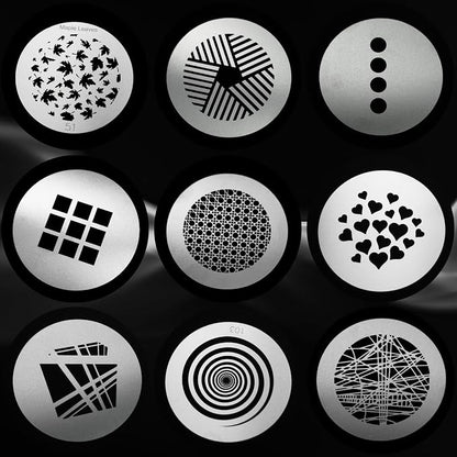 18Pcs Round Gobos Kit for Optical Snoot, 66mm/2.6in Metal Plate Patterns for - Image 2