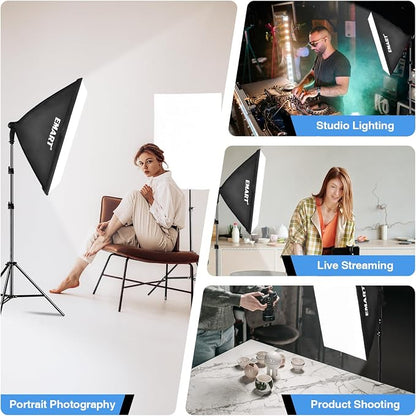 EMART Softbox Photography Lighting Kit, Studio Lights - Image 2