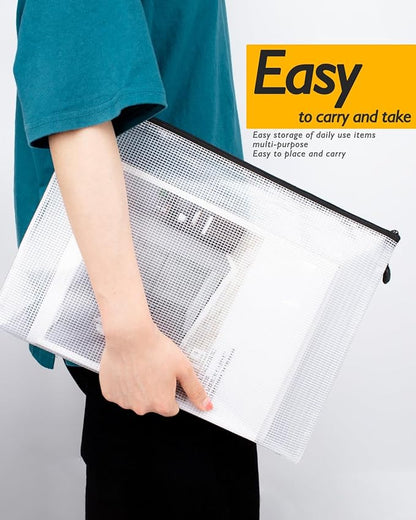 SUNEE Multisize Plastic Zipper Pouches, Water-Resistant Zip Bag - Image 7