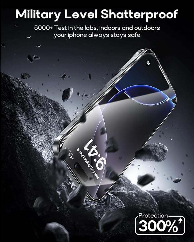 3 Pack for iPhone 14 Pro Max Tempered Glass Screen Protector:9H+ Durable - Image 5