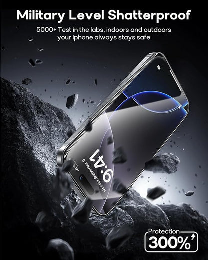 3 Pack for iPhone 16 Tempered Glass Screen Protector:9H+ Durable, Auto - Image 5