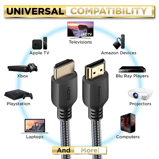 PowerBear 4K HDMI Cable 40 ft | High Speed, Braided Nylon & Gold Connectors - Image 5