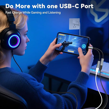 3PCS USB C Headphone Splitter, CCZ CA01 USB C to Type C Headphone Jack and - Image 3