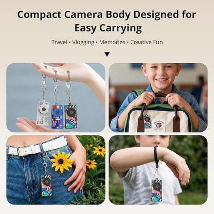 Mini Keychain Digital Camera, 1440P Video, 2MP Photos, 16GB Card, Type C - Image 5