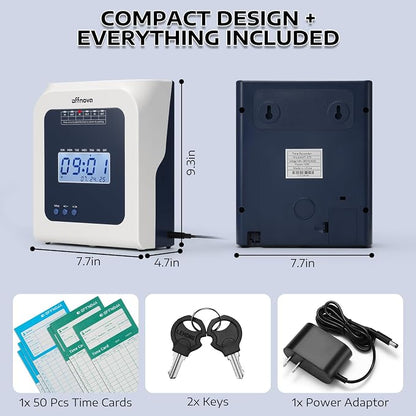 OFFNOVA Thermal Time Clock for Employees Small Business, No Ink Ribbons or - Image 5