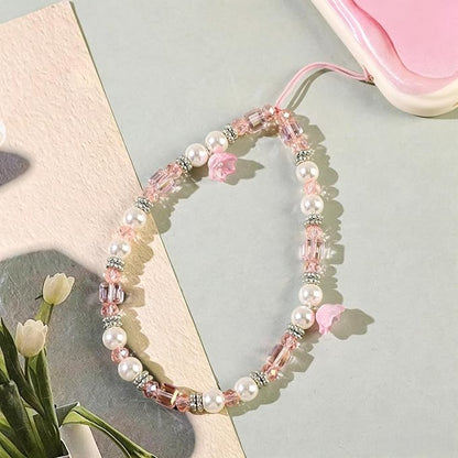 Phone Charm Strap Beaded Lanyard Camera Wrist Strap Phone Chain Wristlet Cute - Image 2