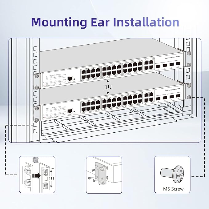 19" Rack Mount Kit for Cisco Switches 2960-X/2960-XR Series and 3650/3850 - Image 4