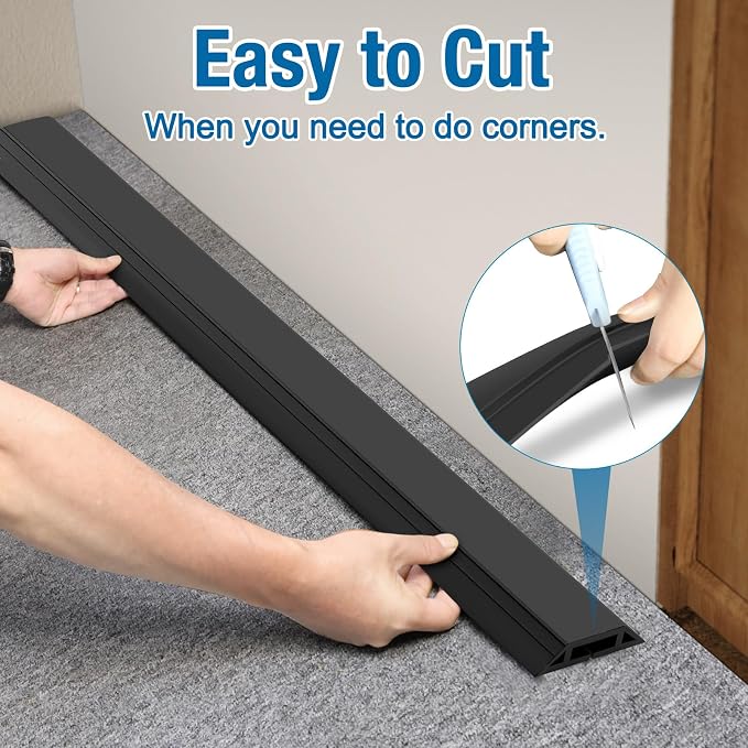 Eapele 10 ft Floor Cord Cover Heavy Duty Cable Protector, Prevent Trip Hazard - Image 3