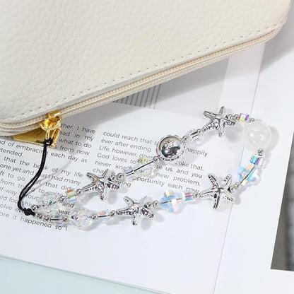CMVFYL Beaded Camera Wrist Strap, Cute Phone Charms Strap, Pearl Bracelet Wrist - Image 9