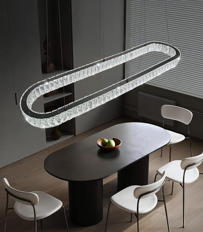 HAIXIANG Modern Crystal Chandelier Dimmable LED Long Chandeliers - Image 6