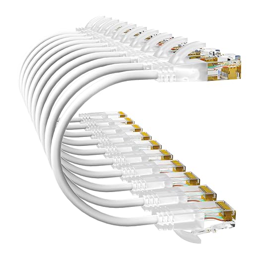 Cat6a Patch Cables 5ft Slim, Cat6 Ethernet Patch Cable Pure Copper, Flexible by 10Gsupxsel