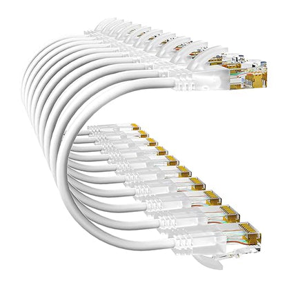 Cat6a Patch Cables 2ft Slim, Cat6 Ethernet Patch Cable Pure Copper, Flexible by 10Gsupxsel