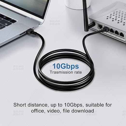 Ultra Slim Cat 6 Ethernet Cable 10 Feet, Flexible Rj45 Cat 6a LAN Cord - Image 2