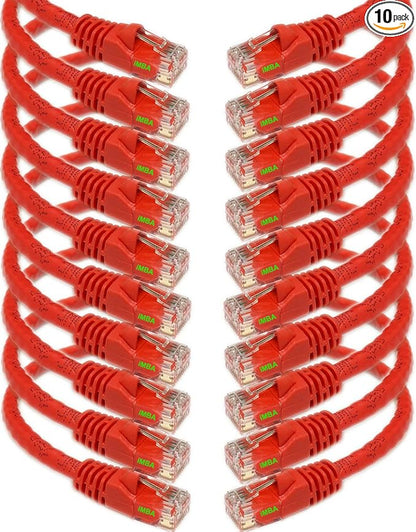 iMBAPrice 25'Cat5e Network Ethernet Patch Cable, 10 Pack by iMBAPrice